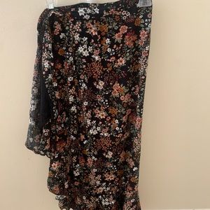 Abercrombie floral wrap skirt
